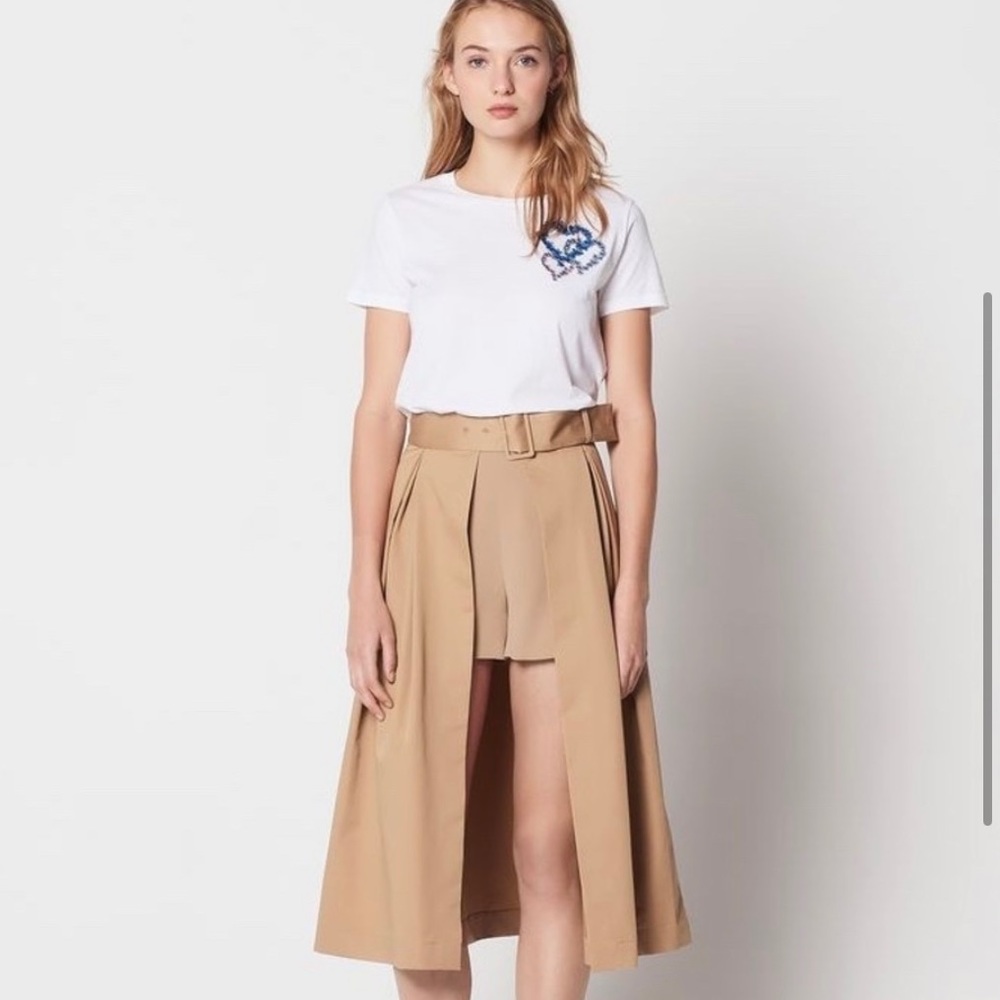 Sandro Viveta Trench Midi Skirt (Skort)